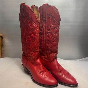 Vintage Red Wrangler Cowboy Boots